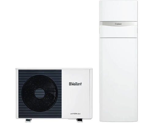 Kit de pompe à chaleur air/eau Vaillant aroTHERM plus 75/6 A avec uniTOWER plus 10036236 Pompe à chaleur Vaillant aroTHERM plus pour chauffage et eau chaude