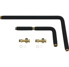 Jeu de raccordement de radiateur avec robinets thermostatiques