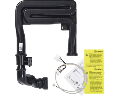 Abgasrohrset mit Kabel und Vaillant Warnhinweis