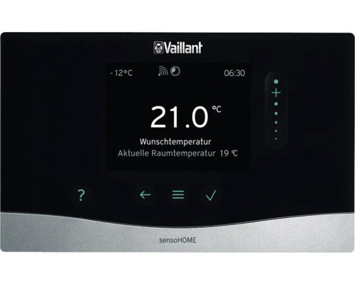 Affichage du régulateur de chauffage Vaillant sensoHOME