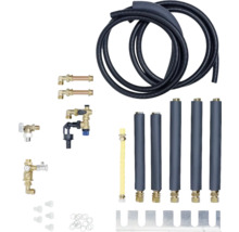 Kit de raccordement de radiateur avec différents raccords, tuyaux et accessoires