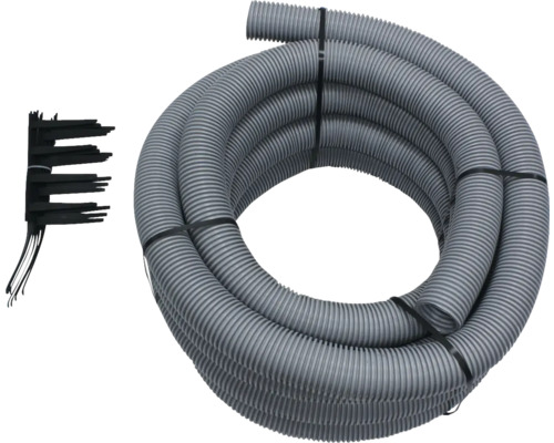 Wellrohr mit Kabelbindern