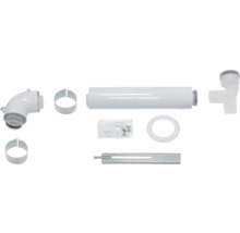 Abluftzubehör Set mit Rohren, Bögen, Schellen und Montagematerial
