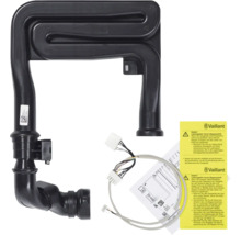 Abgasrohr mit Kabel und Vaillant Warnhinweis