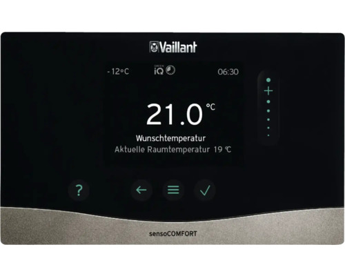 Affichage du régulateur de chauffage Vaillant sensoCOMFORT