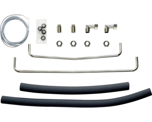 Kit de raccordement de chauffage avec câble, joints, adaptateurs, écrous, tuyaux et flexibles