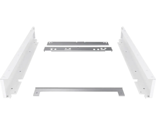 Rails et supports métalliques pour une structure de cuisine