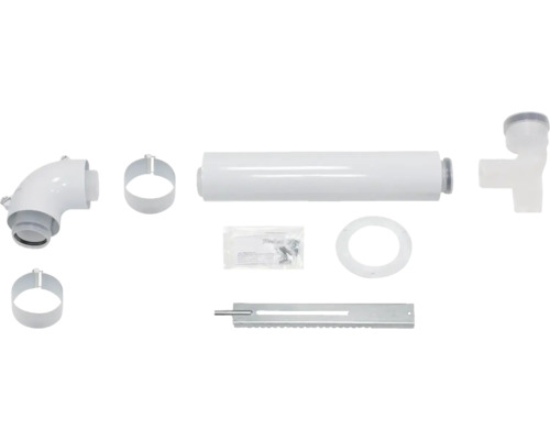 Abgaszubehör Set mit Rohren, Schellen, Dichtungen und Montagezubehör