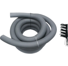 Grauer Saugschlauch mit Reinigungsbürste