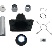Set mit Kaminofenrohrteilen für den Ofenanschluss an den Schornstein