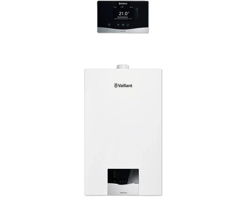Vaillant Paket 1.128 Gas-Wandheizgerät ecoTEC plus VC 15CS/1-5 und Raumtemperaturregler sensoHOME 380/2 8000014538 Vaillant Heiztherme mit zugehörigem Raumthermostat