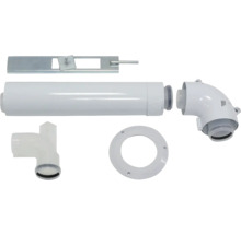 Vaillant Abgaszubehör Set mit Rohr, Bogen, T-Stück, Rosette und Halterung für Heizungsanlagen
