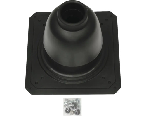 Dachdurchführung für Sanitäranlagen mit Befestigungsmaterial