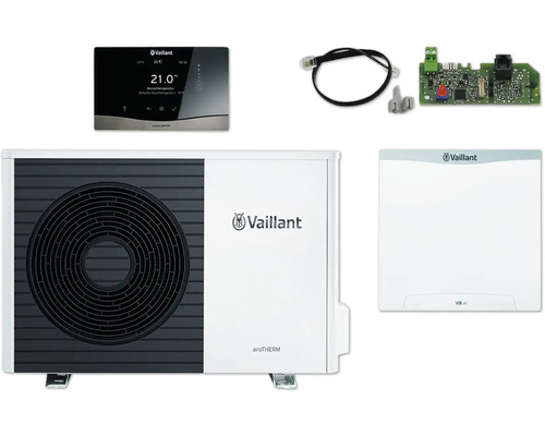 Chaudière à gaz à condensation Vaillant paquet 4.067 aroTHERM Split VWL 75/5 AS S2 pour système hybride 8000015336 Pompe à chaleur air-eau Vaillant aroTHERM avec accessoires