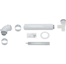 Abgasrohr-Zubehörsatz mit Rohren, Schellen, Schrauben und Halterung