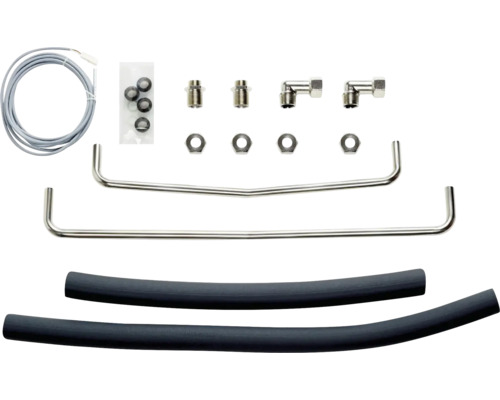 Composants pour installations sanitaires, incluant des tuyaux flexibles, des tubes et des raccords