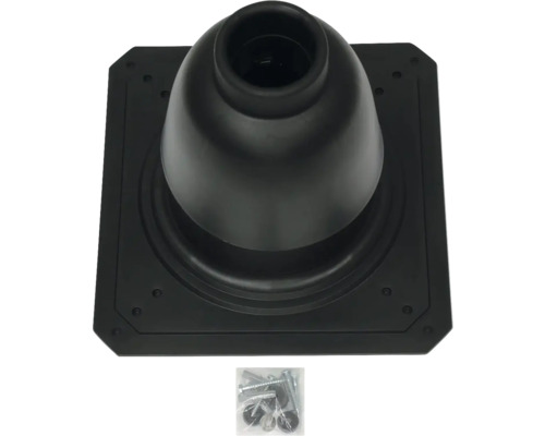 Dachdurchführung mit Montagematerial für die Installation auf dem Dach