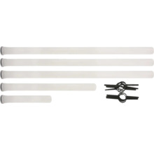 Abgebildete Dachrinnenbürsten mit Befestigungsclips