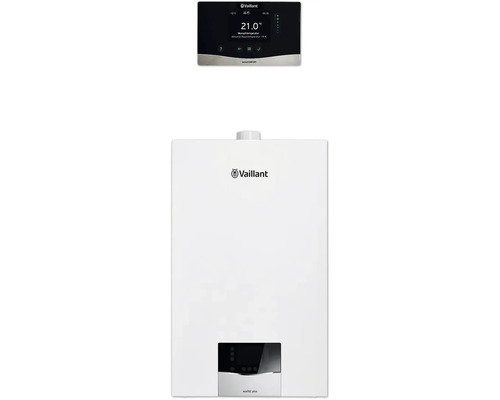 Vaillant Paket 1.753/3 Gas-Kombi-Wandheizgerät ecoTEC plus VCI 20/26 CS/1-5 mit Schichtladespeicher actoSTOR VIH CL 20 S und witterungsgeführter Regelung sensoCOMFORT VRC 720/3 8000016547 Vaillant Heizkessel mit Temperaturregler