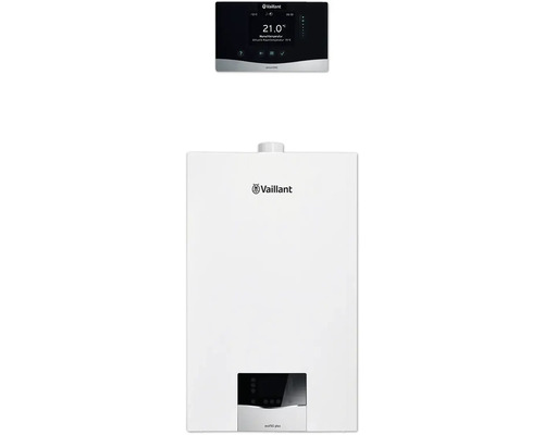 Vaillant Paket 1.147/2 2x Gas-Wandheizgerät ecoTEC plus VC 20 CS/1-5, witterungsgeführter Regelung sensoCOMFORT VRC 720/3 und 2x Installations-Set AP/UP 8000016613 Vaillant ecoTEC plus Gasheizung mit Steuerungselement