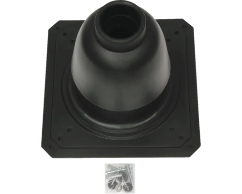 Dachdurchführung mit Befestigungsmaterial für die Dachabdichtung