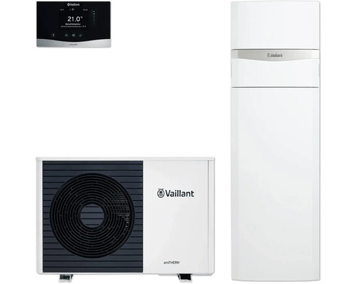 Chaudière à gaz à condensation Vaillant paquet 4.0203 aroTHERM Split VWL 75/5 AS S2 avec uniTOWER VWL 8000016881 Pompe à chaleur air-eau Vaillant aroTHERM avec commande