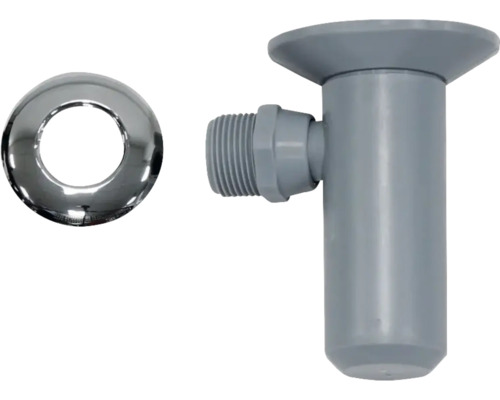 Garniture de vidange avec tube de trop-plein et rosace de recouvrement