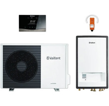 Système de chauffage Vaillant avec pompe à chaleur, régulation et accessoires