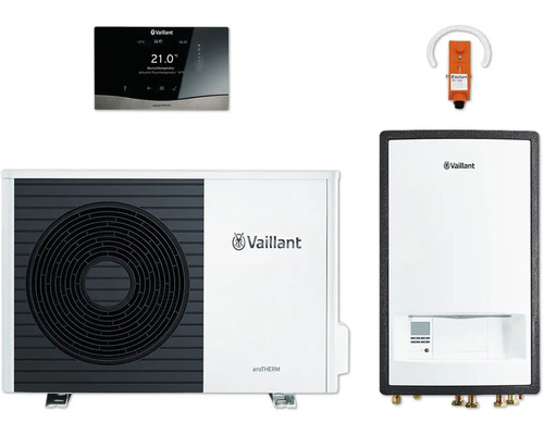 Chaudière à gaz à condensation Vaillant paquet 4.0103 aroTHERM Split VWL 75/5 AS S2 avec sensoCOMFORT 8000017307 Système de chauffage Vaillant avec pompe à chaleur, régulation et accessoires