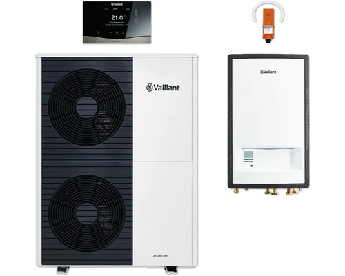 Chaudière à gaz à condensation Vaillant paquet 4.0105 aroTHERM Split VWL 125/5 AS S2 avec sensoCOMFORT 8000017309 Pompe à chaleur air-eau Vaillant aroTHERM avec accessoires