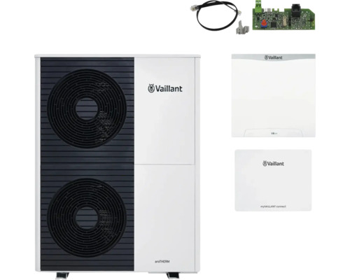 Pompe à chaleur air/eau Vaillant paquet 4.3405 aroTHERM plus VWL 105/6 A S2 pour système hybride 8000029038 Pompe à chaleur Vaillant aroTHERM avec accessoires
