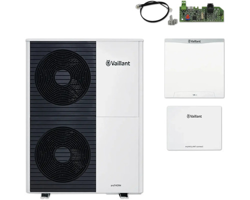 Vaillant Wärmepumpe Luft/Wasser Paket 4.3406 aroTHERM plus VWL 125/6 A S2 für Hybridsystem 8000029039 Vaillant aroTHERM Luft-Wasser-Wärmepumpe mit Zubehör