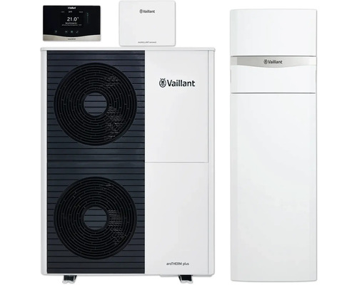 Vaillant Wärmepumpe Luft/Wasser Paket 4.3210 aroTHERM plus VWL 125/6A S2 mit uniTOWER plus VIHQW190 8000029044 Vaillant aroTHERM plus Wärmepumpe mit Steuerung und Zubehör