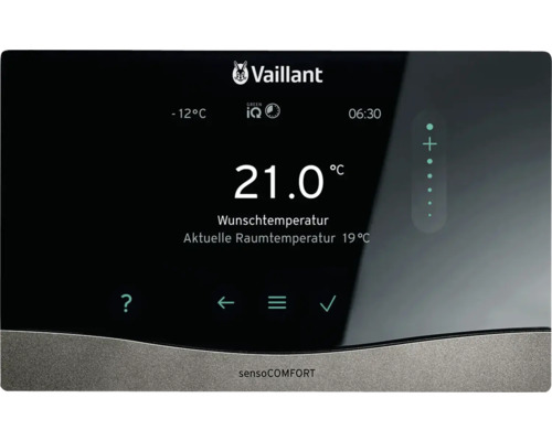 Écran Vaillant sensoCOMFORT pour le contrôle du chauffage