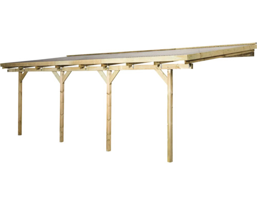 Abri en bois avec toit plat