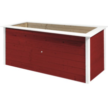 Hochbeet klassisch weka Profi 669 C mit innenliegender Noppenbahn und Wühlmausschutzgitter 218x92x81 cm rot