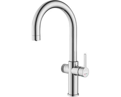 Robinetterie de cuisine KEO avec fonction eau pétillante SØDA chrome sans boîtier système ni filtre