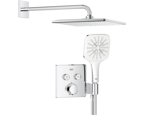 Grohe Euphoria Duschsystem mit Kopfbrause, Handbrause und Thermostat