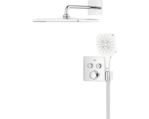 Duschsystem mit Kopfbrause, Handbrause und Thermostat von Grohe