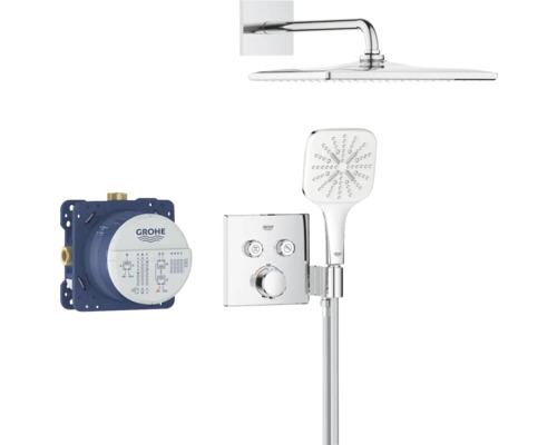 Grohe Logo Duschsystem mit Kopfbrause, Handbrause und Thermostat