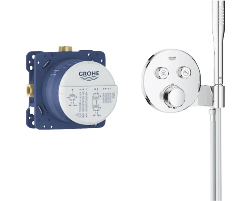Grohe Unterputz-Thermostatarmatur mit Handbrause
