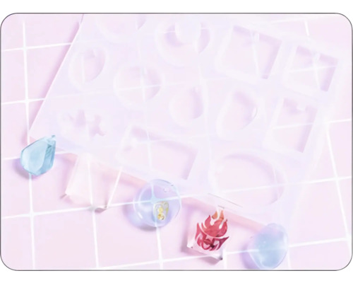 Moule en silicone avec différentes formes pour projets de bricolage