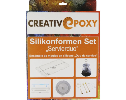 Set de formes en silicone CreativEpoxy set de service duo pour résine époxy synthétique résine liquide Creativepoxy Ensemble de moules en silicone Duo de service