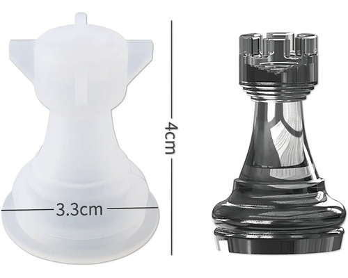 Forme de pièces d''échecs avec indications de dimensions