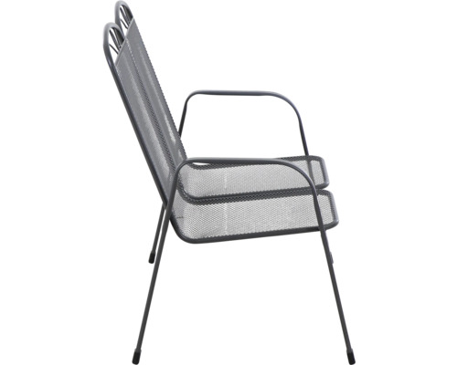 Gartenstuhl aus Metall mit Armlehnen