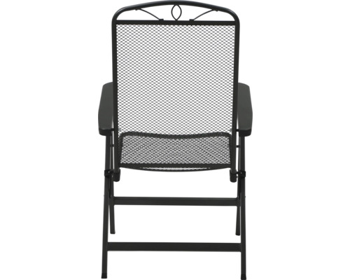 Fauteuil de jardin en métal avec accoudoirs