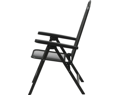 Fauteuil relax pliant avec accoudoirs et structure en maille