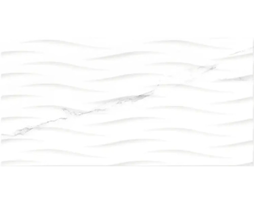 Weisse Wandfliese mit Wellenstruktur