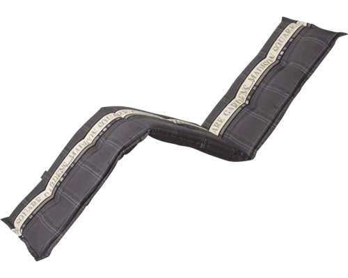 Coussin pour bain de soleil avec lettrage et motif à carreaux