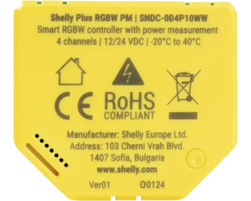 Shelly Plus RGBW PM Smart RGBW Controller mit Energiemessung